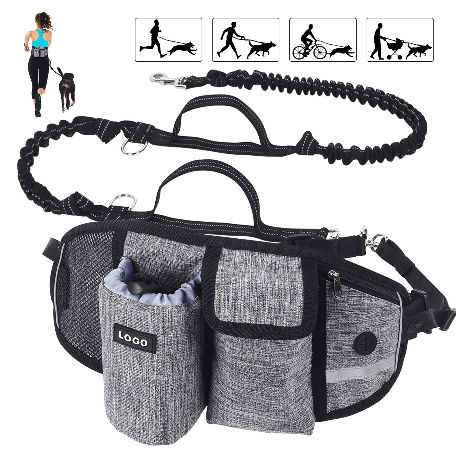 Hands-Free Dog Walking Leash Waist Bag – photo 2 Hands-Free Dog Walking Leash Waist Bag – photo 2