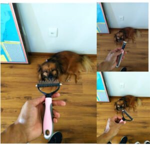 2-Sided Deshedding & Dematting Brush for Dogs & Cats