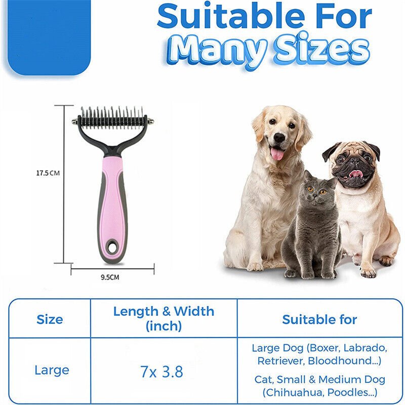2-Sided Deshedding & Dematting Brush for Dogs & Cats – photo 4 2-Sided Deshedding & Dematting Brush for Dogs & Cats – photo 4