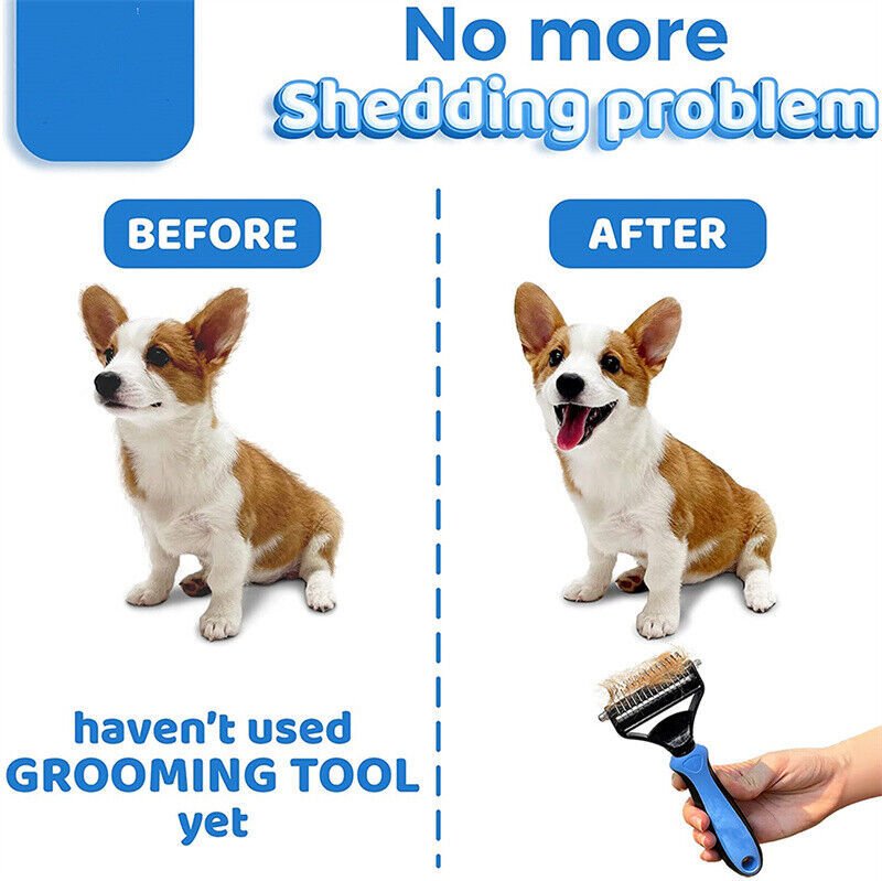 2-Sided Deshedding & Dematting Brush for Dogs & Cats – photo 8 2-Sided Deshedding & Dematting Brush for Dogs & Cats – photo 8