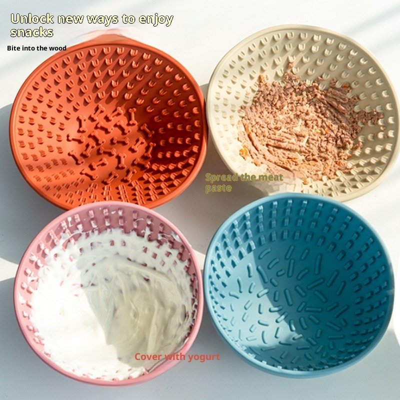 Dog Slow Feeder Bowl with Silicone Lick Mat