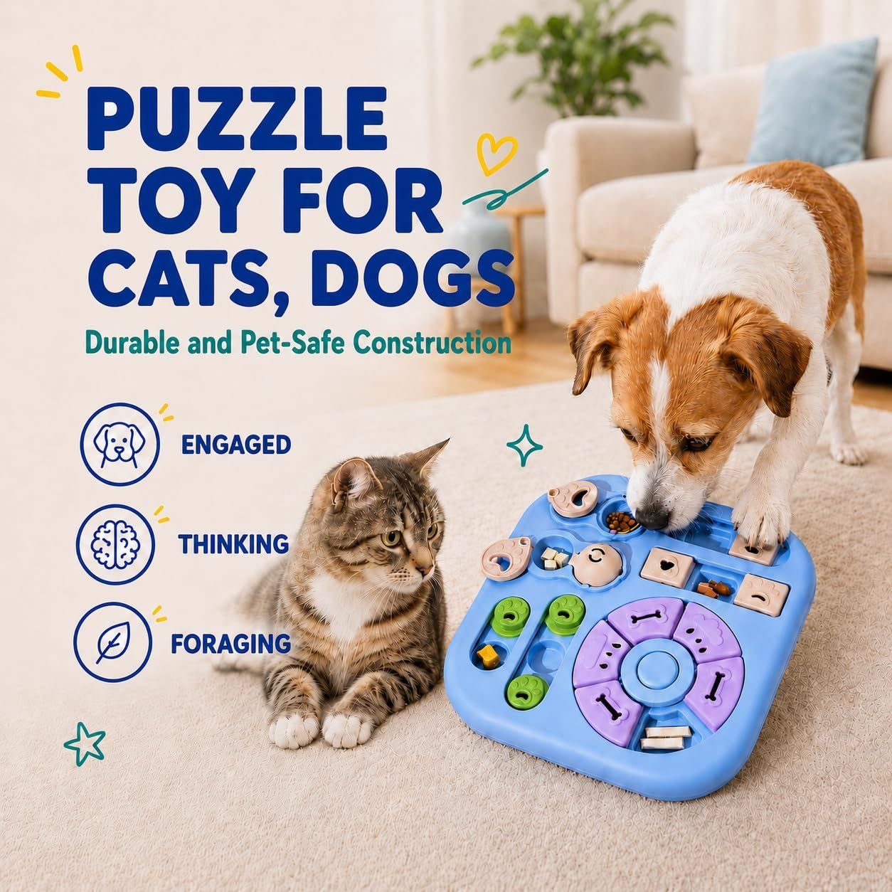 Interactive Cat Puzzle Slow Feeder – photo 6 Interactive Cat Puzzle Slow Feeder – photo 6