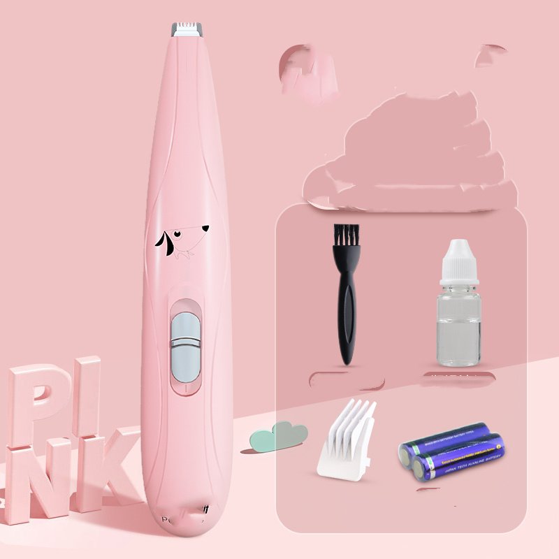 Pet paw hair trimmer in use