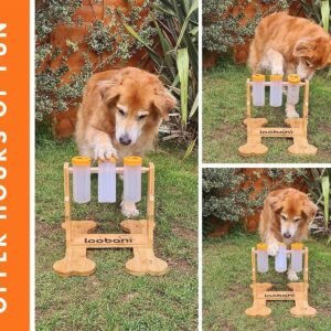 Wooden Puzzle Treat Dispenser for Dogs