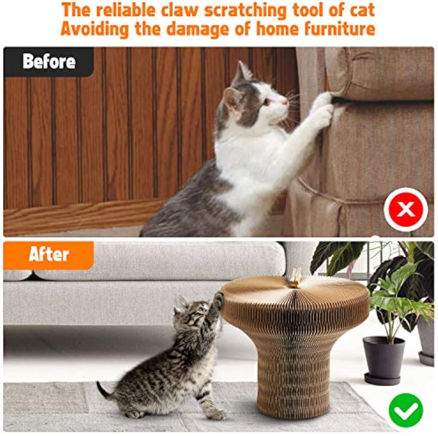 Collapsible Cat Scratcher Lounge Bed – photo 5 Collapsible Cat Scratcher Lounge Bed – photo 5